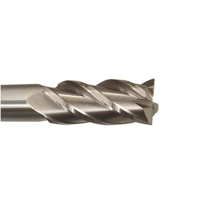 Drill America 7/16"x3/8" HSS 4 Flute Single End End Mill, Overall Length: 2-11/16" DWCF314